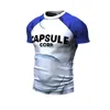 New DBZ Men Summer T Shirt Gym CAPSULE CORP Dragon B Prints Quick-dry Fitness Short Sleeve Men's T-shirt Men Tees X1214