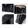 Black Short Loose Pu Leather Jacket Autumn Winter Soft Faux Leather Jacket Street Casual Outwear Ladies Biker Jacket Oversized 201030