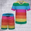 Men's Tracksuits designer new Casual Suit Mens Tracksuit Fashion alphabet pattern Summer Sportwear Crew Neck Short Sleeves T-shirt shorts High Quality UMUB