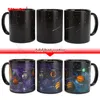 Nuovo design Sistema solare Tazze magiche, Tazza che cambia temperatura, Colore Camaleonte Tazze Sensibile al calore Tazza Caffè Tazza da tè Novità Regalo Y200106