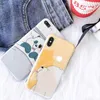 Śliczne panda i niedźwiedź polarny kreskówki moda Blu-ray Lovely Bear Back Cover Soft TPU Phone Shell Laser Case dla iPhone X 8 7