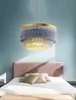 創造的なノルディックモダンシャンデリアライトリビングルームベッドルームシンプルな人格カラーラウンドタッセルペンダントランプヴィラダイニングルーム照明
