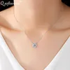 Pendant Neckor HeartsArrows Zircon Necklace Women White Gold Color Chain Jewelry Accesorios Mujer Friends Gifts Sautoir Femme Qn516011