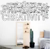 Creativity Wall Decal Office Sticker Removable Vinyl Lettering Wall Decals for Classroom School Children Bedroom Decoration G361 T200601