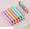 Creative and lovely Highlighters triangle fluorescent pen set student marker pens wheat straw advertising customization