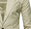 E-Baihui 2021 الخريف الرجال الأعمال عارضة الدعاوى ضئيلة مزدوجة سبليت بدلة صغيرة معطف زر واحد بلون اللون سترة بأكمام طويلة JV-521