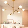 Regulacja obrotowa luksusowe mosiężne światła żyrandolowe życie jadalni sypialnia dekoracje oświetleniowe E27 Czarna lampa wisiorek