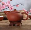 Natural Fioletowy gliniany zestaw herbaty z 1 czajnikiem 4 Teacups Handmade Purple Piasek Chiński Kong Fu Teware Autentyczne Yixing Tea Prezenty