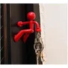 Keychains Self produced and sold creative wall climbing villain magnet key hanging strong magnetic chain OPP bag