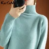 Womens Knitted Fall Thick Sweater For Women Winter Warm Black Turtleneck Women Loose Yellow Knit Sweater Woman Sweaters Top 210203