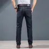 Jiubl Men's Stretch-Fit Jeans Business Casual Classic Style Fashion Denim Trousers bekväma män Pants 201128
