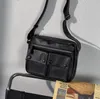 DHL30PCS 승화 DIY 빈 백인 남자 PU 더블 포켓 장식 대용량 메신저 가방