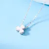 New sports and leisure style clover necklace female sweet Sen Department female wild trend clavicle chain female Q0531
