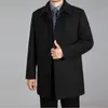 Homem de alta qualidade Homem casaco de lã outono de inverno sobretudo casaco de lã de lã masculino casaco de ervilha de inverno casaco longo homme plus size 7xl 201116