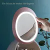 Mode LED lumière HD miroir cosmétique boîte de rangement femmes voyage beauté kits de toilette maquillage organisateur anti-poussière sac cosmétique cas Y200714