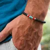 Nouveau bracelet en pierre volcanique perlée Turquoise Bijoux élastiques à tricoter