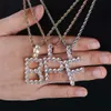 Iced Cubic Zirconia A-Z Tennis Letters Pendant Fashion Men Necklace Hip Hop Jewelry Wholesale For Women