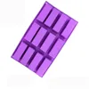 Baking Moulds 12 Cavity Silicone Mold Cupcake Baking Pan Rectangle Energy Bars Maker Caramel Muffin Brownie Soap Mould HYJK2202