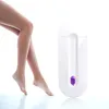 Rasoirs électriques épilateur rechargeable femmes dispositif d'épilation indolore capteur instantané rasoir de lumière rasoir multifonctionnel blanc