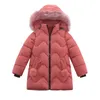 秋冬子供コート女の赤ちゃん暖かいフード付きジャケットキッズファッションプリントプリントアウター子供のクリスマス衣装LJ201125