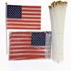 14 * 21cm Wave Flag USA American Hand Held Kleine Mini Flag USA American Festival Fartij Supplies Vlag CCF490