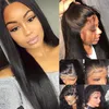 13x4 Lace Front Menselijk Haar Pruiken Braziliaanse Rechte Menselijk Haar Pruiken 360 Kant Frontale Pruik Pre Geplukt 4x4 Vetersluiting Pruiken