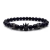 Beaded 2020 bracelet fashion men's crown 8mm tiger eye stone beads Charm