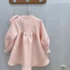 Baby Girl Princess Big Bow Dress Long Sleeve Infant Toddler Vintage Vestido Party Pageant Birthday Clothes 1-10Y 211231
