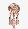 S Sterling Sier smycken DIY PEADS FITS EUROURNY ORIGINAL ANMELELETS STIL ROSE GOLD Women ArmeletCollier Charm