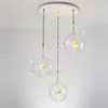 Moderne klare Glas-LED-Anhängerlampe Seife Blasenkugeln Innenbeleuchtung Glanz Luminaria Hanging Lampe 110-240V