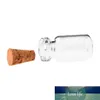 500st 0.5ml Söt Mini Tiny Tomma Clear Wishing Injektionsflaskor med korkglasflaskor Krukor Containers DIY Craft Dekoration