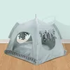 Cat Beds & Furniture Breathable Pet House Cave Puppy Dog Sleeping Bag Cushion Summer Bamboo Mat Design For Cats Bed1299D