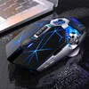 Gaming Mouse 2.4g Wireless Mouse Silent Rechargeable 1600 dpi Mouse för PC Desktop Laptop Gamer