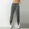 Yoga Löst Sweatpants Kvinnor Fitness Sports Running Stretch Slant Feet Sweat Absorberande utomhusbyxor