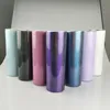 20oz Sublimation Glitter Tumbler Stainless Steel Skinny Tumbler Double Wall Vacuum Water Bottle Insulation Coffee Mug with Lid A02