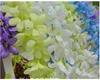 新しい2018年白い人工的なぶら下げ蘭の花のための偽のシルクの花のつる結婚式の背景のパーティーの装飾用品送料無料
