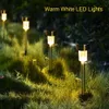 Solar lamps 12pcs/Lot Garden LED Landscape Yard Path Lawn Stainless Steel Outdoor Grounding Sun Light