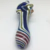 Pretty Colorful Cool Dry Herb Tobacco Oil Rigs Swirl Pyrex Thick Glass Smoking Handpipe High Quality Handmade Filter Bong Pipes DHL Free