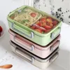 Портативный здоровый материал ланч-коробка Независимая решетка для детей Bento Box Микроволновая посуда Пищевая еда Контейнер питания T200710