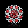 Kvinnor Crystal Love Flower Brosches Pins Diamond Brosches Boutonniere Stick Corsage Wedding Brosch Fashion Jewelry Will and Sandy New