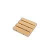 Soap Dish Bamboo Round Rangement Rangement Square Natural Durable Drain Drain Rack Dégradable Eco Friendly Room Accessories LLS426WLL2953259