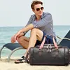 PU Lederen Duffel Bag Fitness Schouder Gym Tas Gym Pack Crossbody Tassen Sport Gymnastiek Tas Schoenen Compartiment Fitness Gadgets Q0113