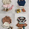 Misha och Puff Baby Girl Vintage Style Knit kjol Shorts Little Girl märke Kläder Vinter stickade kjolar Toddler Girl Misha Puff Y6888415