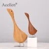 Wooden swan Goose Model Home Decor Accessories Ornaments Animal Figurines Desktop Decor Display Wood Handmade Crafts Gifts Toys T200709