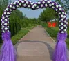 Romantic and noble wedding silk flower door metal frame rose flower arch door for the grand wedding scene preparation decoration