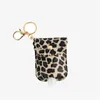 30ML Leather Hand Sanitizer Holder Keychain PU Leopard Snake Lace Key Ring Solid Color Lady Key Buckle Pendants With Bottle 5 5jf G2