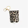 30ml Leather Hand Holder Brelok Keychain PU Leopard Wąż Koronki Kluczy Kluczowe Pierścień Solid Color Lady Kluczowe Wisiorki z butelką 5 5JF G2