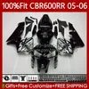 Injektionsgjutfeeffärer för Honda Black Silvery CBR 600RR 600F5 600CC 2005-2006 Body 72NO.13 CBR600 CBR 600 CC F5 RR F 5 2005 2006 CBR600F5 CBR600RR 05 06 OEM Bodywork