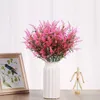 6 pièces artificielles fleurs de lavande plantes plantes réalistes plante de faux arbustes arbustes arbustes en plastique bouquet de jardin décor9487086