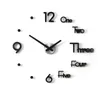 Quarzo Creativo Orologio da parete fai da te Design moderno Orologio silenzioso Acrilico Soggiorno Adesivi Nero Reloj De Pared Home Decor DL60WC H1230